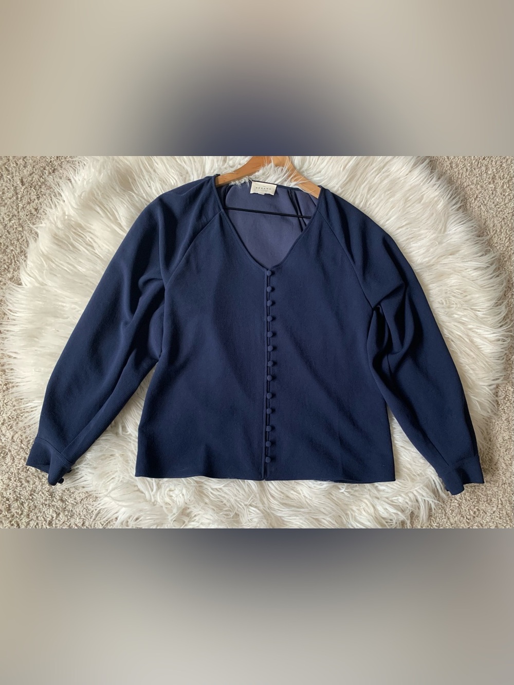 Sezane Navy Blue Women's Top - Deep Blue Blouse